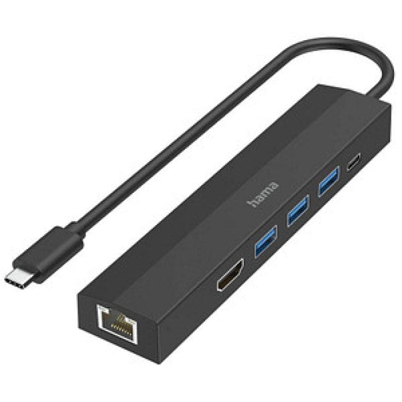 HAMA USB-C-Hub, Multiport, 6 Ports, 3x USB-A, USB-C, HDMI