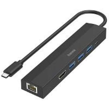 HAMA USB-C-Hub, Multiport, 6 Ports, 3x USB-A, USB-C, HDMI