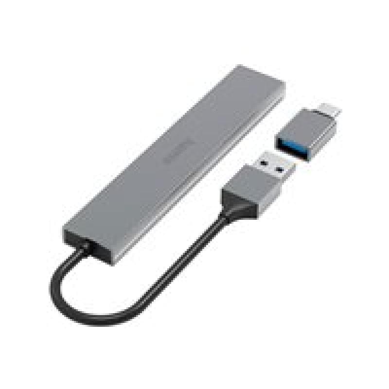 HAMA USB-Hub 4-Ports USB 3.2 Gen1 5 Gbit/s