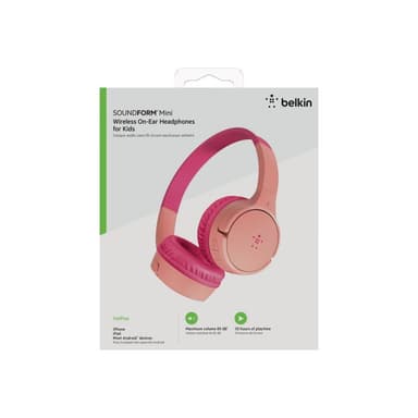 BELKIN Soundform Mini-On-Ear für Kinder BT USB-C pink