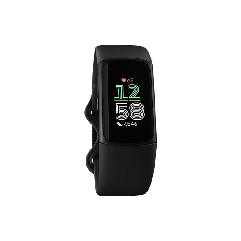 FITBIT Charge 6 Schwarzes Aluminium Aktivitätsmesser mit Infinity Band