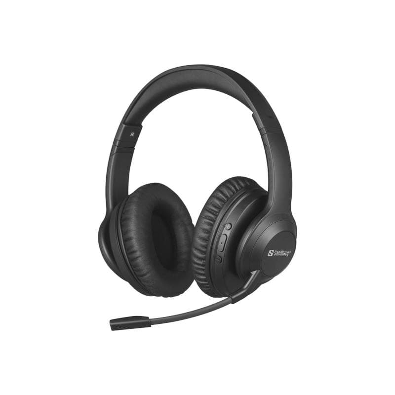 SANDBERG Bluetooth Headset ANC+ENC Pro Kopfhörer Kabellos Kopfband Musik/Alltag Schwarz (126-45)