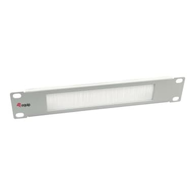 EQUIP Kabeldurchführung 10″ 1HE Bürstenplatte   grau