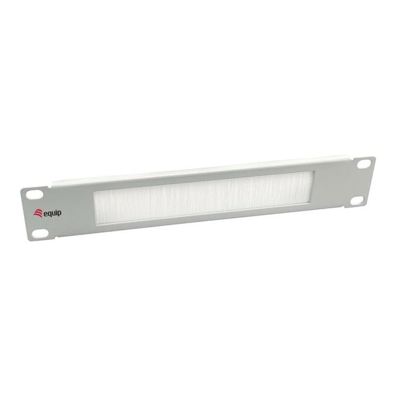 EQUIP Kabeldurchführung 10″ 1HE Bürstenplatte   grau