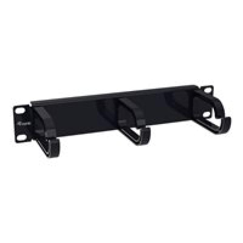 EQUIP Kabeldurchführung 10″ 1HE 3x Plastikringe schwarz