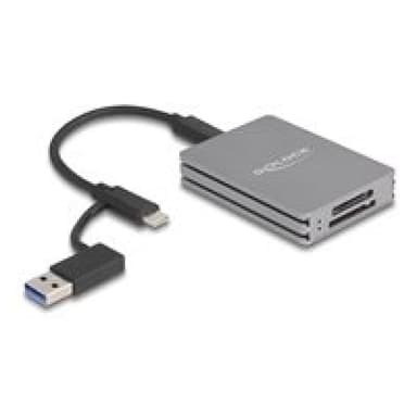 Delock USB Type-C Card Reader für SD und CFexpress Typ A Speicherkarten