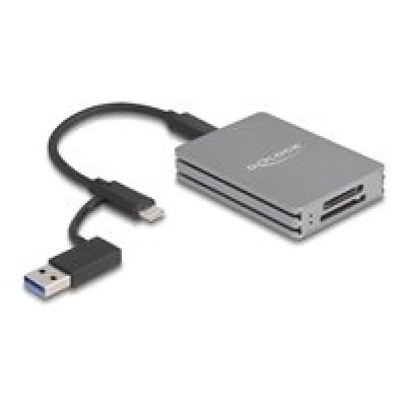Delock USB Type-C Card Reader für SD und CFexpress Typ A Speicherkarten
