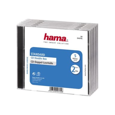 CD-Doppel-Leerhülle Standard, 5er-Pack
