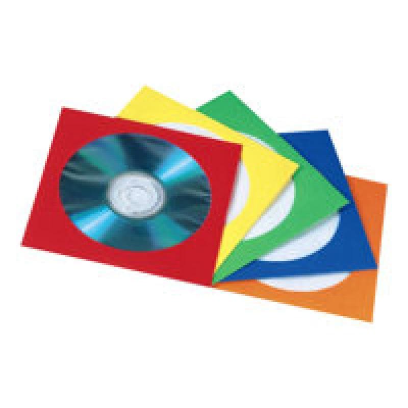 Papierleerhüllen 50er-Pack, farblich sortiert, in Folie