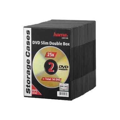 DVD-Doppel-Leerhülle Slim 25, Schwarz