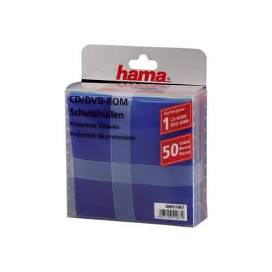 CD-ROM-/DVD-ROM-Schutzhüllen 50, Farbig
