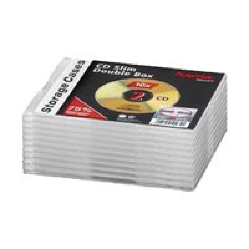 CD-Leerhülle Slim Double, Transparent, 10er-Pack