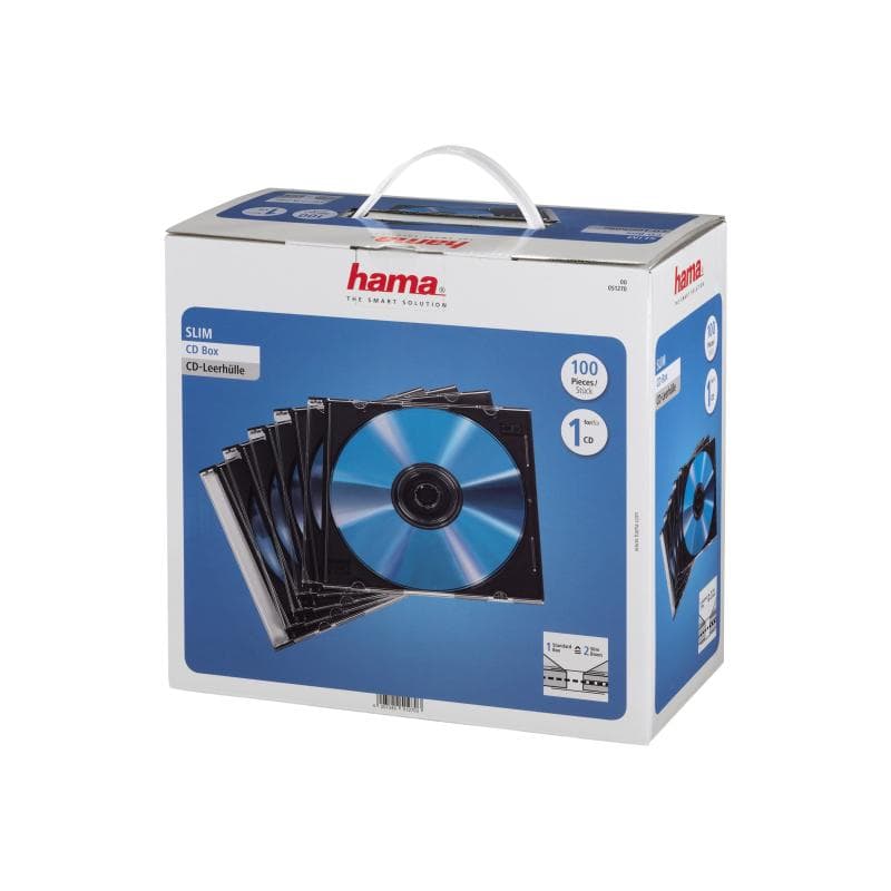 CD-Leerhülle SlimLine, Schwarz, 100er-Pack