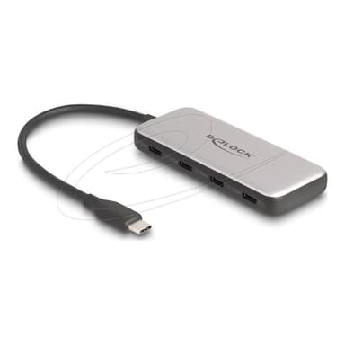 DELOCK USB 10 Gbps USB Type-C Hub mit 4 x USB Type-C (grau)