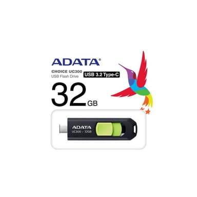 ADATA UC300 schwarz/grün 32GB