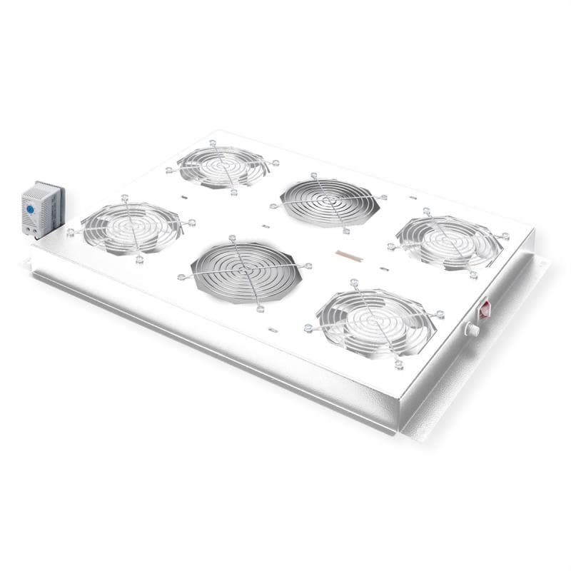 ROLINE 48,26cm 19Zoll Dachluftereinheit 4 Lufter Thermostat grau