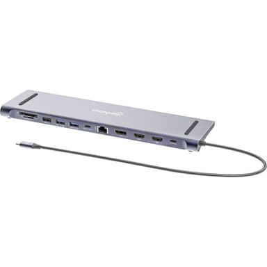 MANHATTAN Dockingstation 12-in-1 4K 1xHDMI 2xDP 3xUSB-A