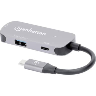 MANHATTAN 3-in-1 Dock USB-A/USB-C PD 4K60 HDMI USB USB-C PD