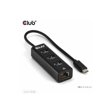CLUB3D USB-Hub USB Typ-C 3.2 > 3x USB Typ A