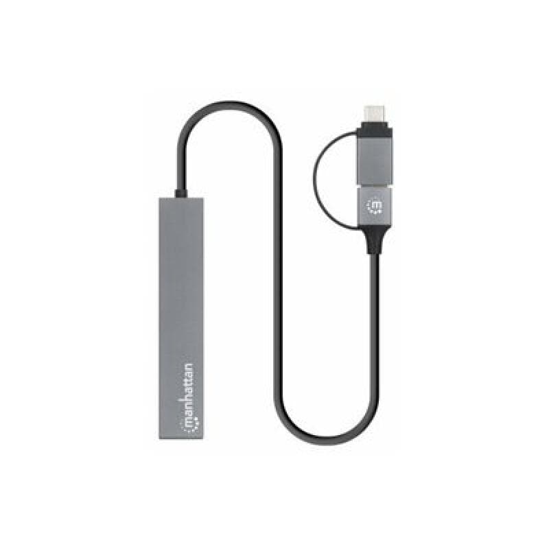 MANHATTAN Kombo-Hub 4Port USB 3.0 Typ-C/Typ-A 4xUSB-A Buchse