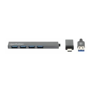 MANHATTAN Kombo-Hub 4Port USB 3.0 Typ-C/Typ-A 4xUSB-A Buchse