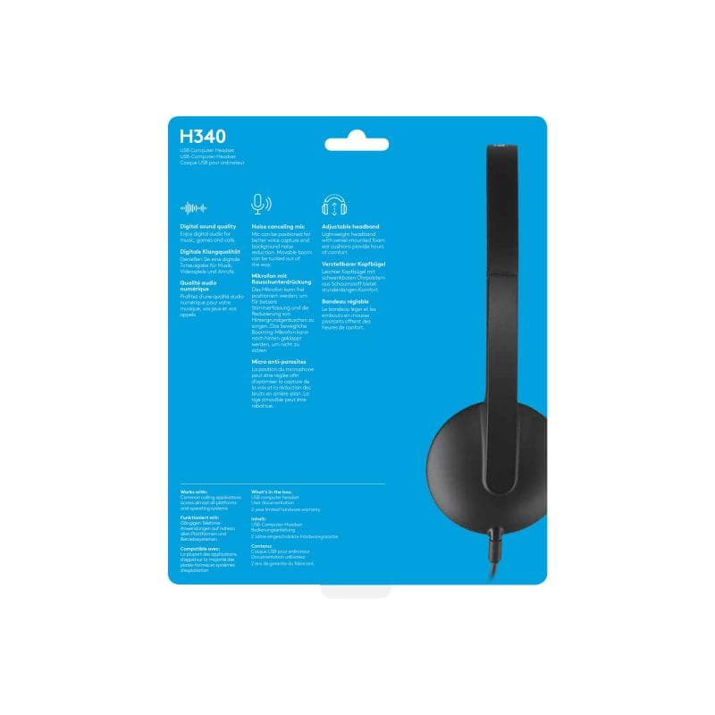LOGITECH H340 USB Computer Headset Wired