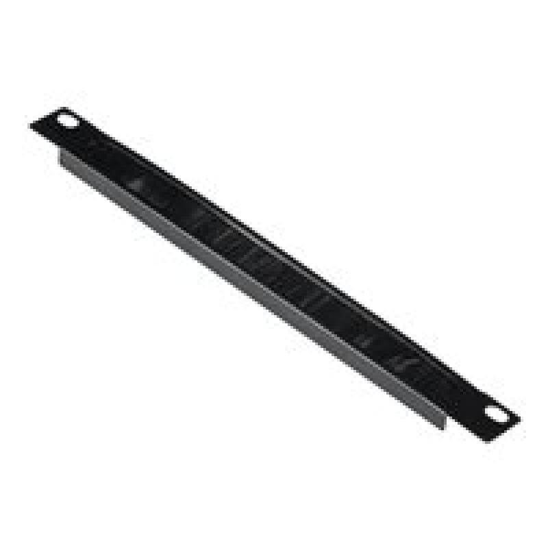 EQUIP 10″ Kabeldurchführung mit Bürsteneinsatz, 1U  schwarz