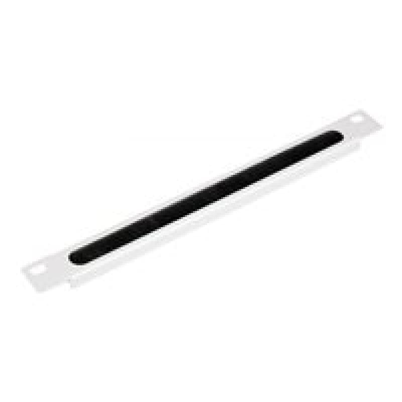 EQUIP 10″ Kabeldurchführung mit Bürsteneinsatz, 1U  grau