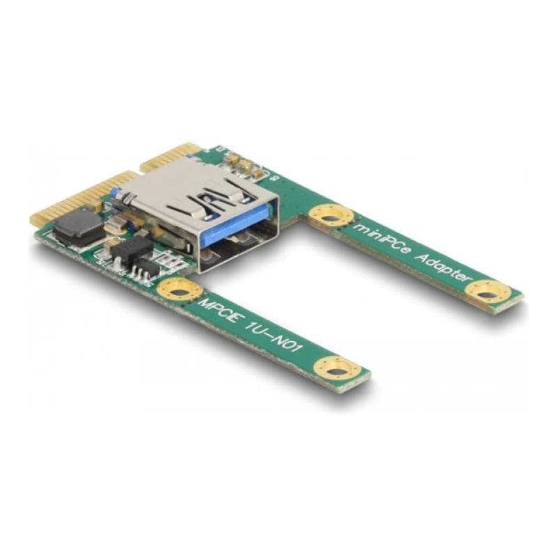 DELOCK Mini PCIe I/O 1x2.0 USB-A Buchse full size/ half size