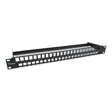 EQUIP Patchpanel 48x Cat6  19″ UTP 1HE Keystone Montage sw