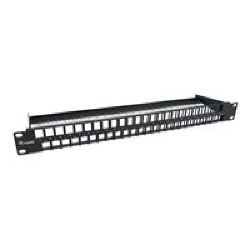 EQUIP Patchpanel 48x Cat6  19″ UTP 1HE Keystone Montage sw