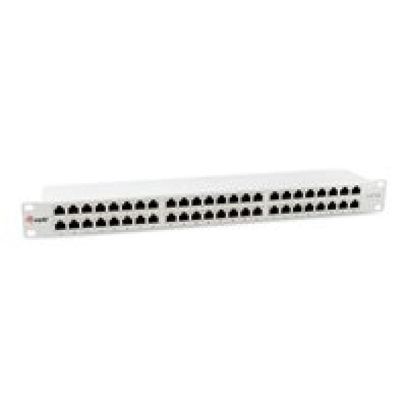 EQUIP Patchpanel 48x RJ45 Cat6A 19″ FTP 1HE Premium hellgrau