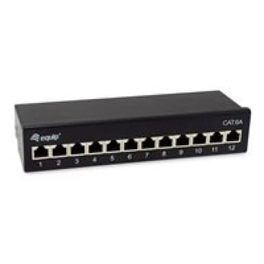 EQUIP Patchpanel 12x RJ45 Cat6A  FTP 1HE Premium     schwarz