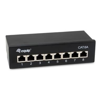 EQUIP Patchpanel 8x RJ45 Cat6A  FTP 1HE Premium      schwarz