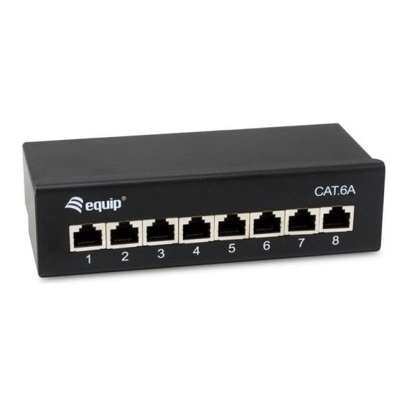 EQUIP Patchpanel 8x RJ45 Cat6A  FTP 1HE Premium      schwarz