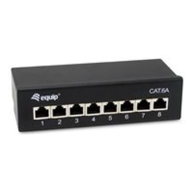 EQUIP Patchpanel 8x RJ45 Cat6A  FTP 1HE Premium      schwarz