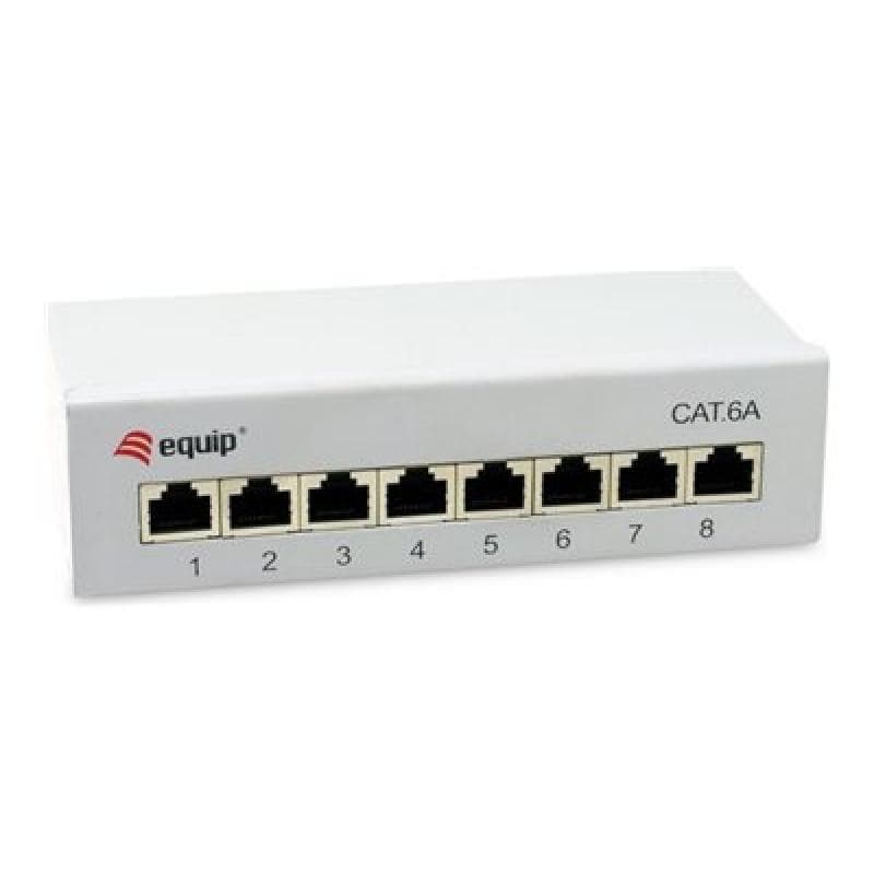 EQUIP Patchpanel 8x RJ45 Cat6A FTP 1HE Keystone Montage   gr