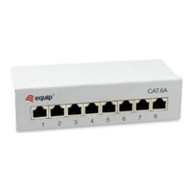 EQUIP Patchpanel 8x RJ45 Cat6A FTP 1HE Keystone Montage   gr