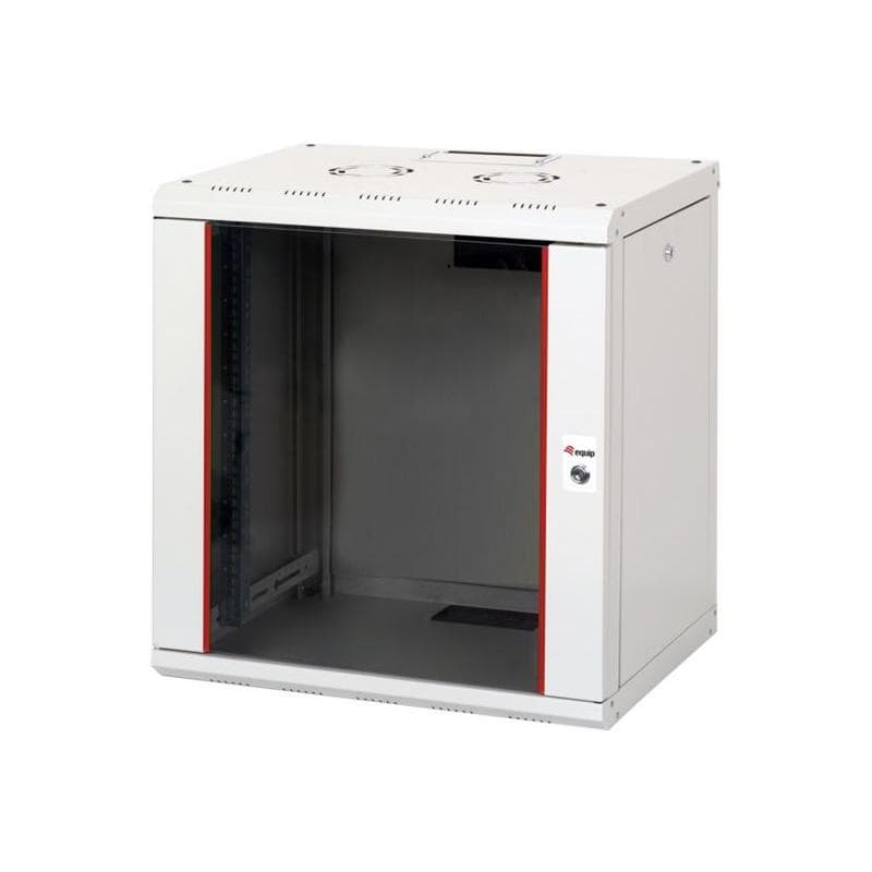EQUIP Serverschrank 19″  12U 600x450mm Glastür   grau