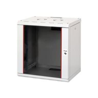 EQUIP Serverschrank 19″  12U 600x450mm Glastür   grau