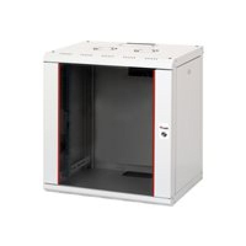 EQUIP Serverschrank 19″  12U 600x450mm Glastür   grau