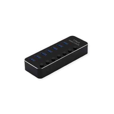 ROLINE USB 3.2 Gen 1 Notebook Hub 7 Ports einzeln schaltbar