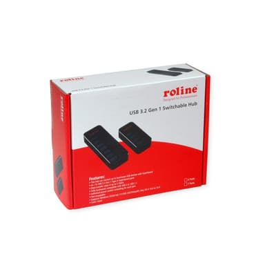 ROLINE USB 3.2 Gen 1 Notebook Hub 7 Ports einzeln schaltbar
