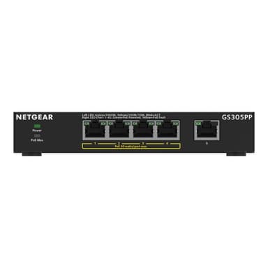 NETGEAR Switch Plus 5x GE GS305PP-300EUS POE Unmanaged (83W)
