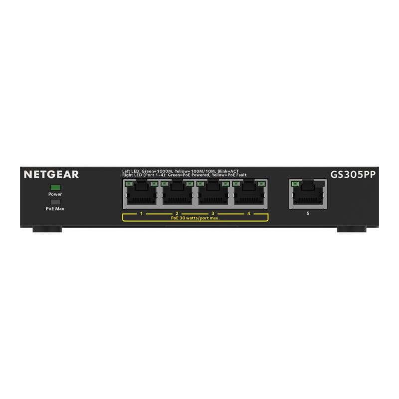 NETGEAR Switch Plus 5x GE GS305PP-300EUS POE Unmanaged (83W)