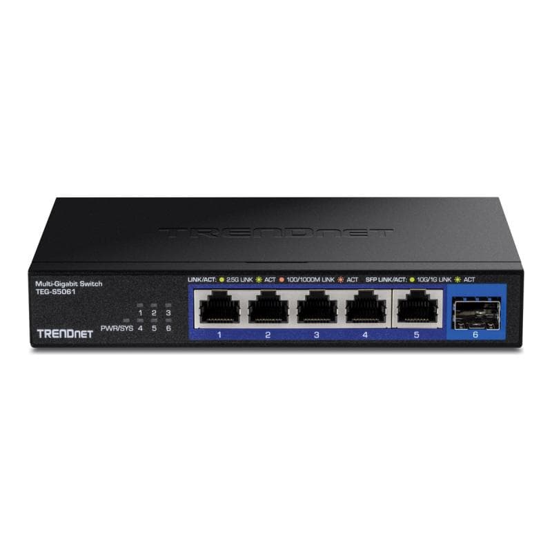 TRENDNET 6-Port 2.5G Unmanaged Switch with 10G SFP+ Port