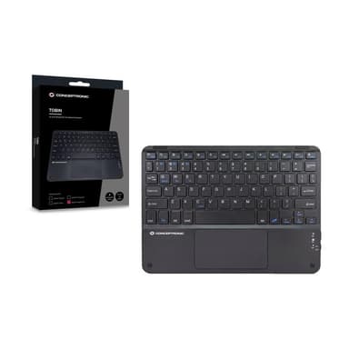 CONCEPTRONIC Wireless Tastatur, Layout englisch  10″ schwarz