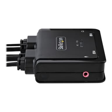 STARTECH.COM 2-Port Hybrid USB-C HDMI Kabel KVM-Switch 4K 60Hz Mini KVM mit 1,8m