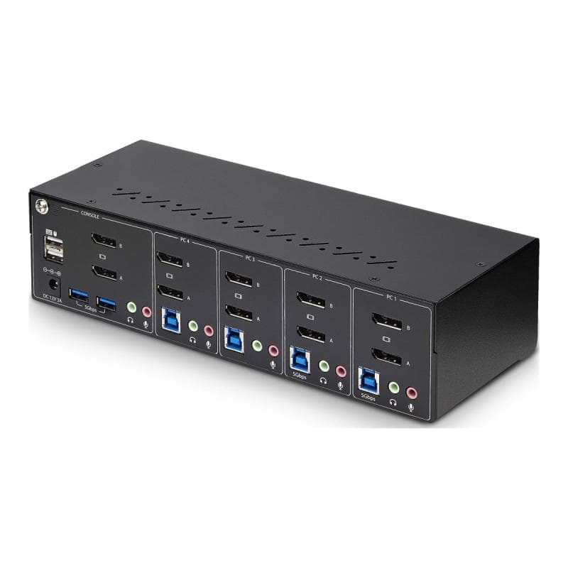 STARTECH.COM 4-Port KVM Switch Dual Monitor DisplayPort 4K 60Hz