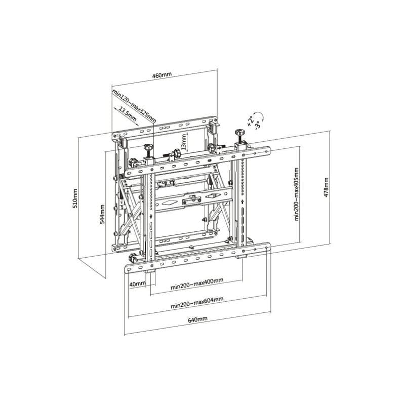 EQUIP Tischhalterung 17″-32″/ 2TFT je 9kg 360° gr